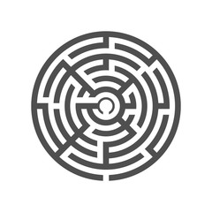 Abstract illustration - maze. Round labyrinth.