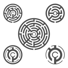 Abstract illustration - maze. Round labyrinth.