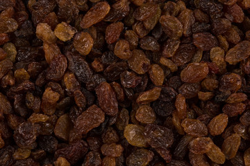 Sweet raisins background