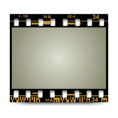 Film, movie, photo, filmstrip on white in black and white colors