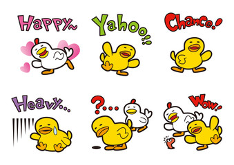 ニワトリのキャラクター、チキン、ヒヨコ