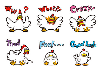 ニワトリのキャラクター、チキン、ヒヨコ
