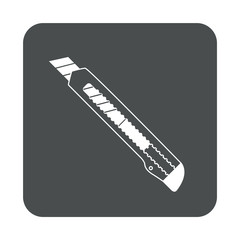 Icono plano cuter en cuadrado gris