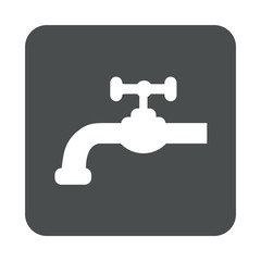 Icono plano grifo en cuadrado gris