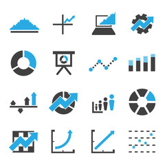 graph icon vector for business commercial market stock