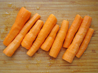 Carrots on a board