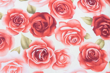 Rose bouquet design Seamless pattern on fabric as background