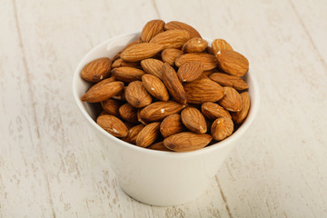 Almond in the bowl