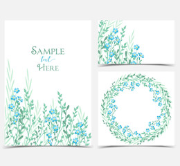 Backgrounds with blue flowers