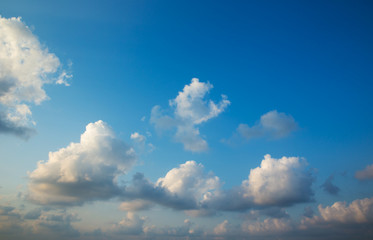 clouds in the blue sky