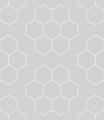 Naklejka premium geometric hexagon seamless vector pattern minimal background