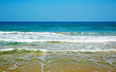 Beautiful sky and blue sea