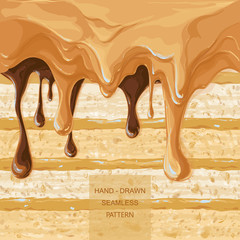 vector syrup drip pattern on cake layers