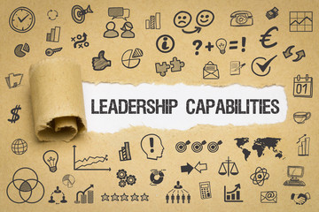 Leadership Capabilities / Papier mit Symbole