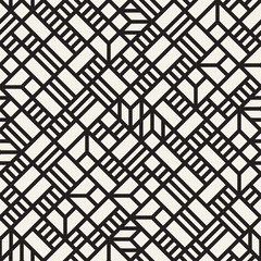 Vector seamless pattern. Mesh repeating texture. Linear grid with chaotic shapes. Stylish geometric lattice design