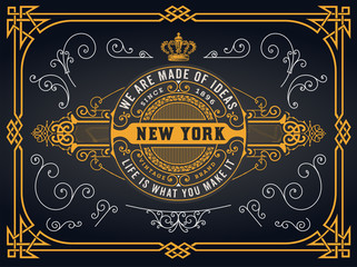 Old logo with baroque elements