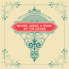 baroque logo with old frame