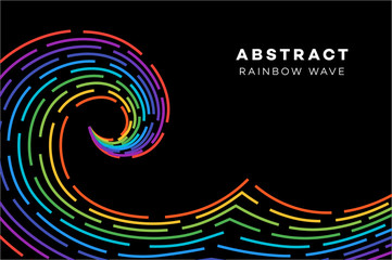 Abstract Rainbow Wave. Conceptual Vector Illustration