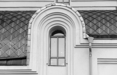 Window in the arch portal of the Orthodox Church