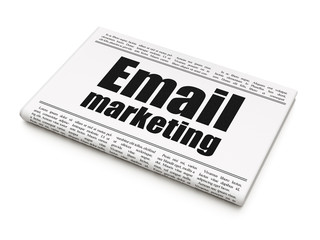 Marketing concept: newspaper headline Email Marketing
