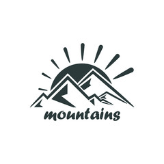 Abstract mountain logo template