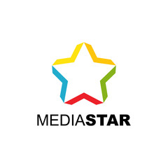 Abstract star logo template