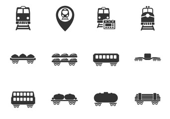 railway icon set