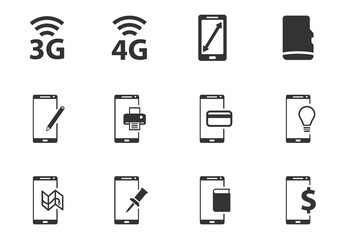 smartphone icon set
