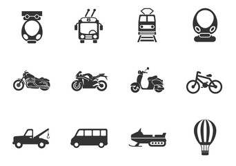 transport icon set