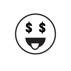 Obraz premium Smiling Cartoon Face People Emotion Show Tongue Icon Vector Illustration