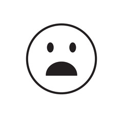 Cartoon Face Shocked People Emotion Icon Vector Illustration