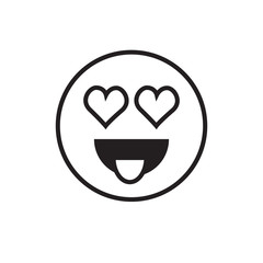 Smiling Cartoon Face Positive People Emotion Icon Vector Illustration