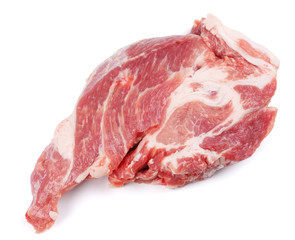 fresh raw meat isolated on white background