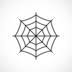 Naklejka premium Spider web vector pictogram