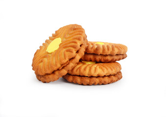 Cream Biscuit Isolated  Side View
