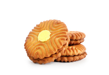 Cream Biscuit Isolated