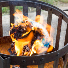 global warming / A Burning globe