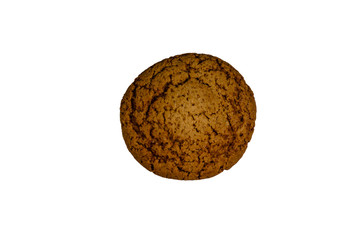 Oatmeal cookie isolated on white