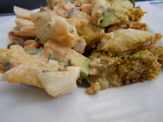 fresh vegetable salad with a maionaise