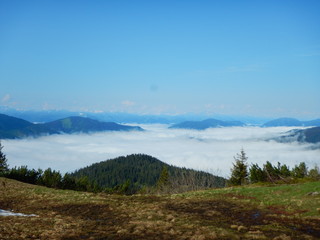 alpine lansdcape around Grosse Bischofsmutze in dachsteingebirge in austria