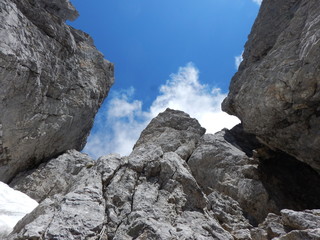 alpine lansdcape around Grosse Bischofsmutze in dachsteingebirge in austria