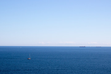 Seascape with ships