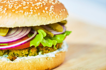 natural delicious hamburger