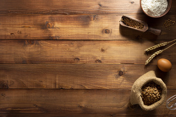 bakery products on wood