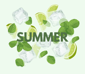 Summer letter with mojito