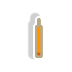 stylish icon in paper sticker style medical thermometer