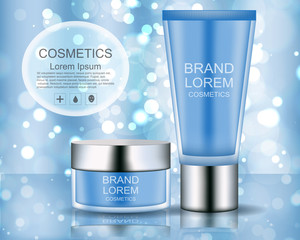 Cream. Realistic. Cosmetics. Abstract background. For your design.