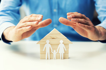 family property, life and health insurance concept