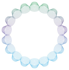 Abstract frame with gradient filled. Raster clip art.