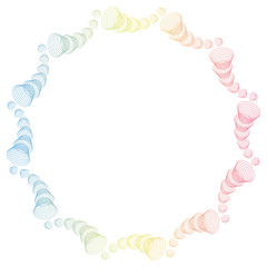 Abstract frame with gradient filled. Raster clip art.